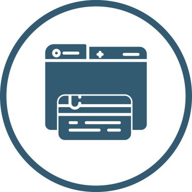 Kredi kartı yuvarlak simge