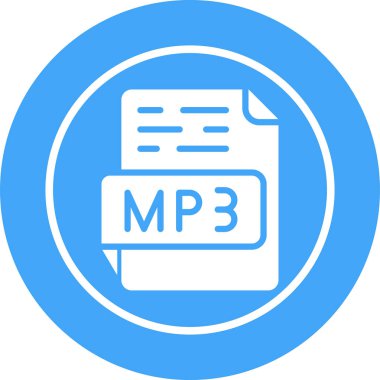 mp3 dosya biçimi vektör illüstrasyonu