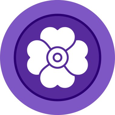 beautiful flower vector glyph icon