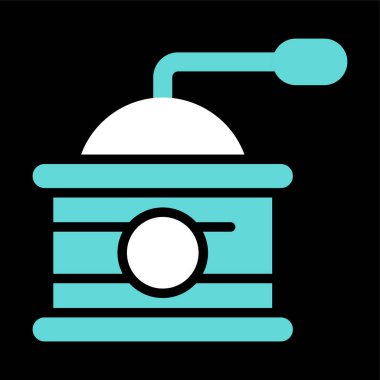 Kahve Öğütücü Web simgesi vektör çizimi
