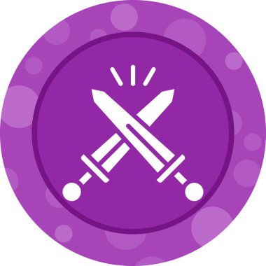 Kılıç. Web simgesi basit illüstrasyon