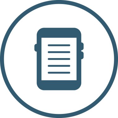 E-okuyucu ağ simgesi, vektör illüstrasyonu