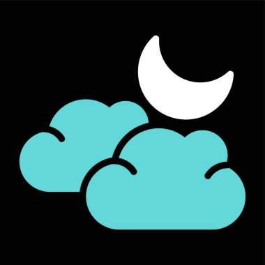 soyut arkaplanda gece ay simgesi izole