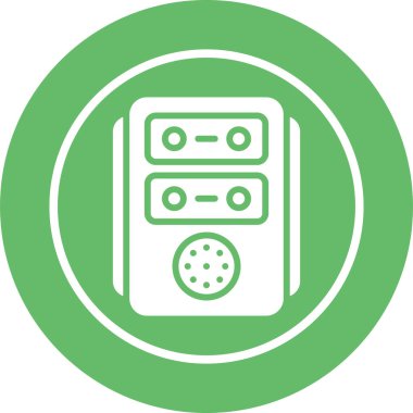 Radyo. Web simgesi basit illüstrasyon