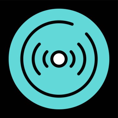 Mavi bir simgenin vektör illüstrasyonu