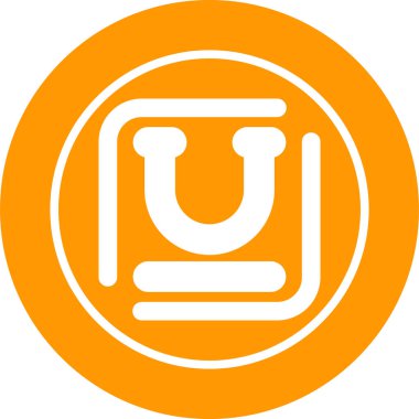 Tek bir izole edilmiş simgenin vektör illüstrasyonu