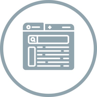 tarayıcı pencere simgesi, vektör illüstrasyonu