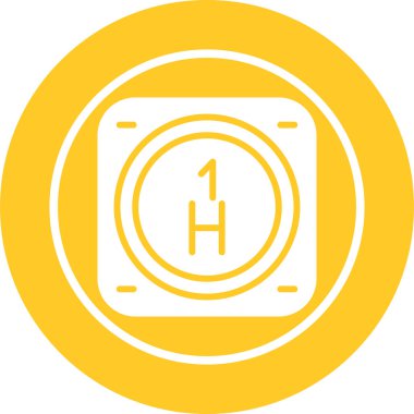 Hidrojen kimyasal element simgesi, basit satır biçimi