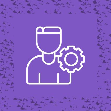 Tek izole edilmiş dişli simgesinin vektör çizimi