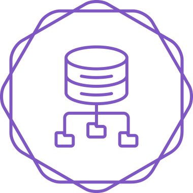 veritabanı. Web simgesi basit illüstrasyon