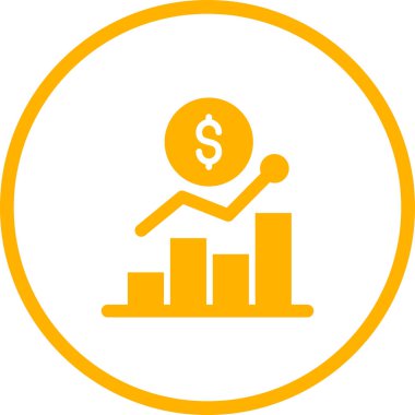 Dolar. Web simgesi vektör illüstrasyonu