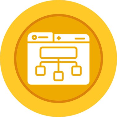 Tarayıcı. Web simgesi basit illüstrasyon