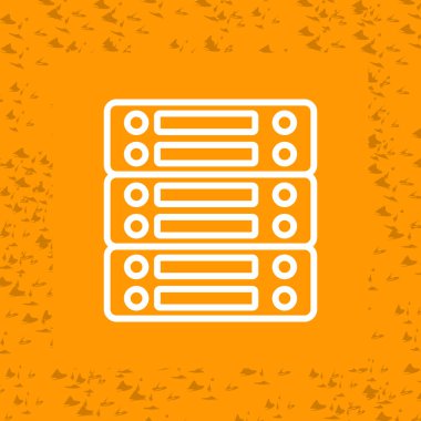 sunucu web simgesi vektör illüstrasyonu