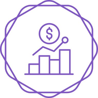 Dolar. Web simgesi basit illüstrasyon