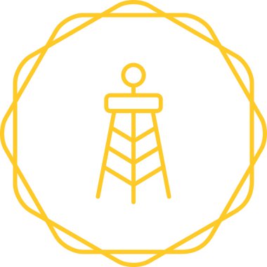 Yel değirmeni ince çizgi ikon vektörü olan adam