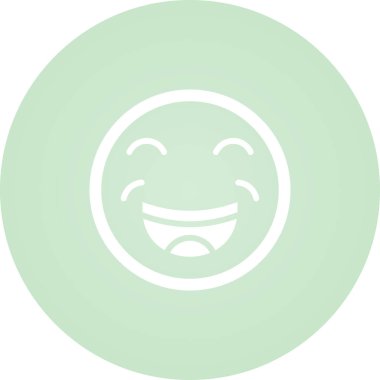 Mutlu yüz ikonu. Basit tasarım