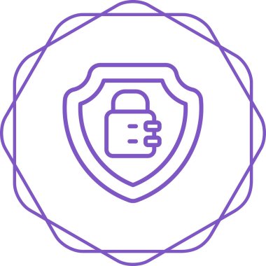 Web simgesi, vektör çizim kalkan 