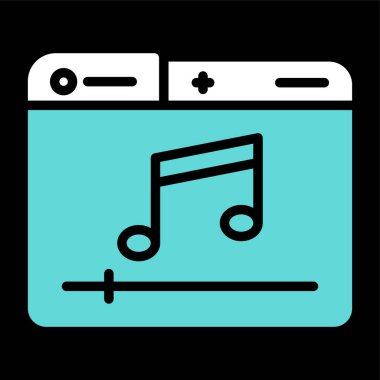 Müzik simgesi vektör illüstrasyonu