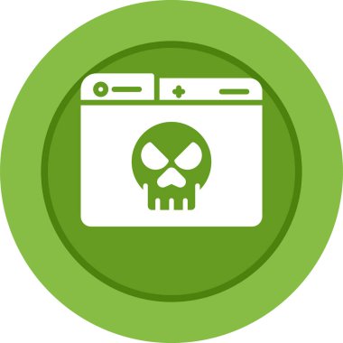 kafatası simgesi, vektör illüstrasyonu