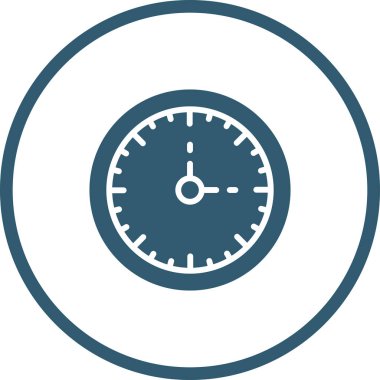 Saat simgesi, basit vektör illüstrasyonu