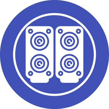 Hoparlörler. Web simgesi basit illüstrasyon