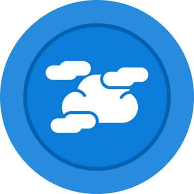 Bulut. Web simgesi basit illüstrasyon