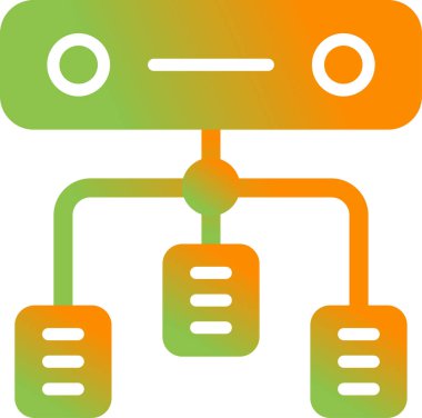 veri sunucusu simgesi. Basit resimleme