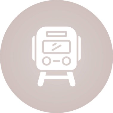 Bir tren simgesinin vektör illüstrasyonu