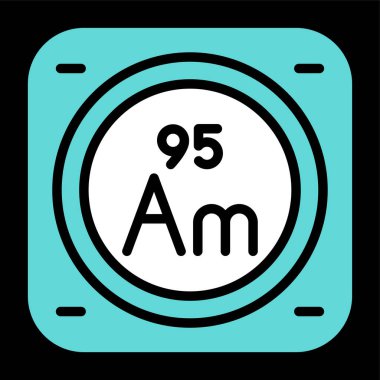 Kimyasal Element Web simgesi vektör çizimi