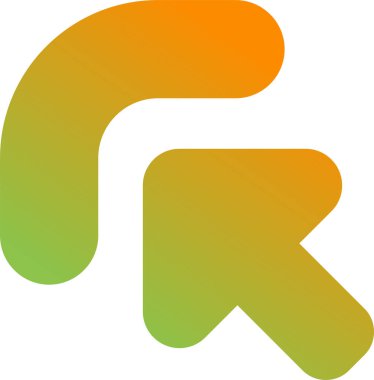 Düz biçimli ok yönü simgesi