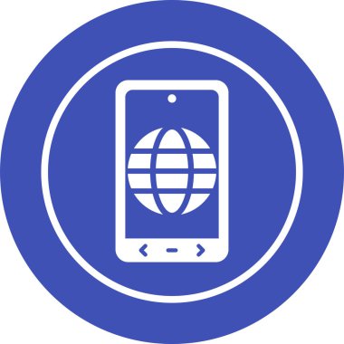 Cep telefonu. Web simgesi basit illüstrasyon