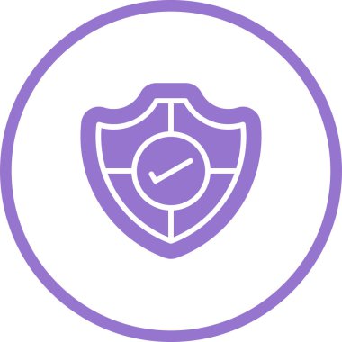 Web simgesi, vektör çizim kalkan 