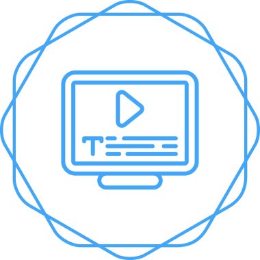 video. Web simgesi basit illüstrasyon