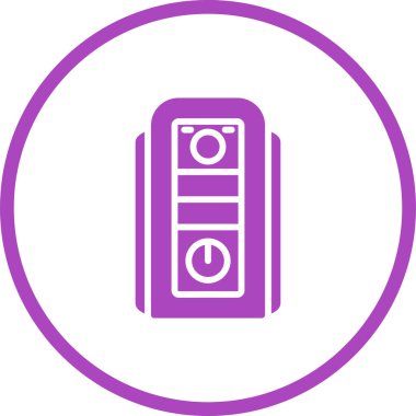 Benzersiz elektrikli ısıtıcı vektör çizgisi simgesi