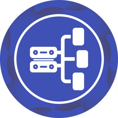 veritabanı. Web simgesi basit illüstrasyon