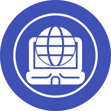 Bilgisayar. Web simgesi vektör illüstrasyonu