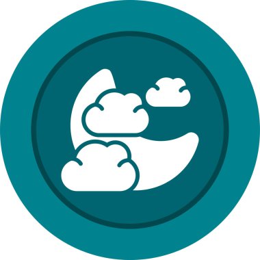 Ay ağ simgesinin vektör illüstrasyonu