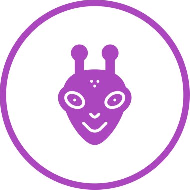 Tatlı bir uzaylı çizgi filminin vektör çizimi