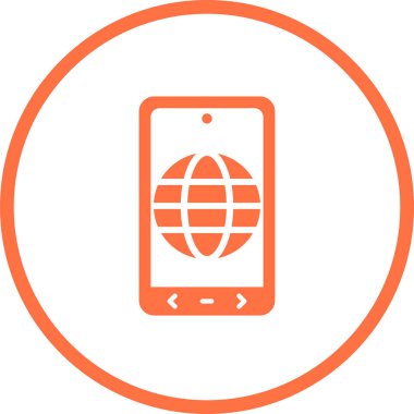 Akıllı telefon. Web simgesi basit illüstrasyon