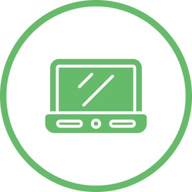 dizüstü bilgisayar simgesi. Web basit tasarım illüstrasyonu