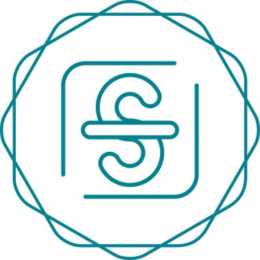 S harfinin modern bir simgesinin vektör çizimi