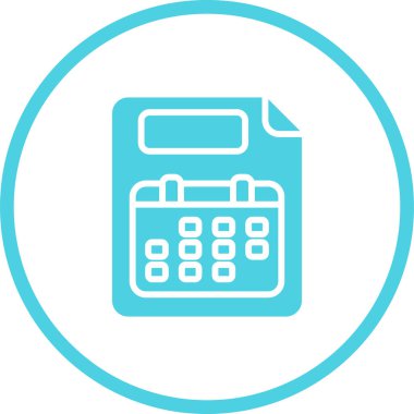 Takvim simgesinin vektör illüstrasyonu