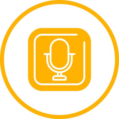 microphone icon web simple illustration