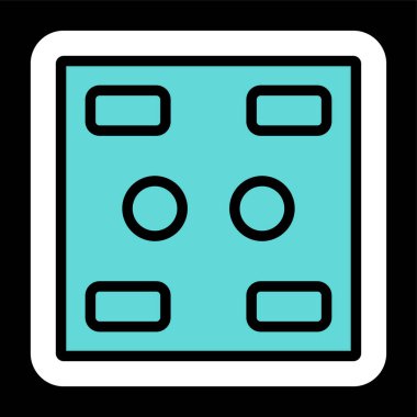 soket ağ simgesi vektör illüstrasyonu