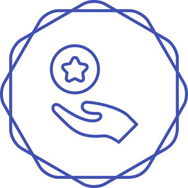 Bir yıldız simgesinin vektör illüstrasyonu