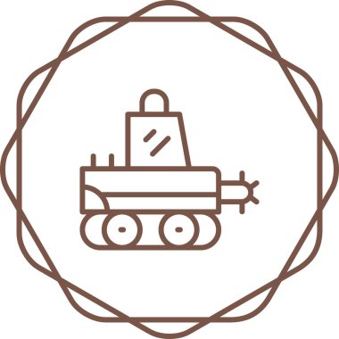 Benzersiz Robot Vektör Satırı Simgesi