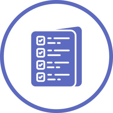 Kontrol listesi. Web simgesi basit illüstrasyon