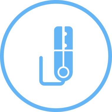 Moda biçimi izole edilmiş arkaplanda termometre simgesi