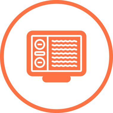 Masaüstü Bilgisayar Web simgesi vektör çizimi