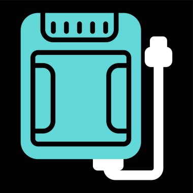 pil simgesi, basit tasarım vektör çizimi